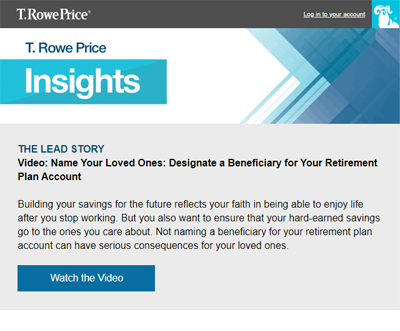 T. Rowe Price Quarterly Email Newsletter