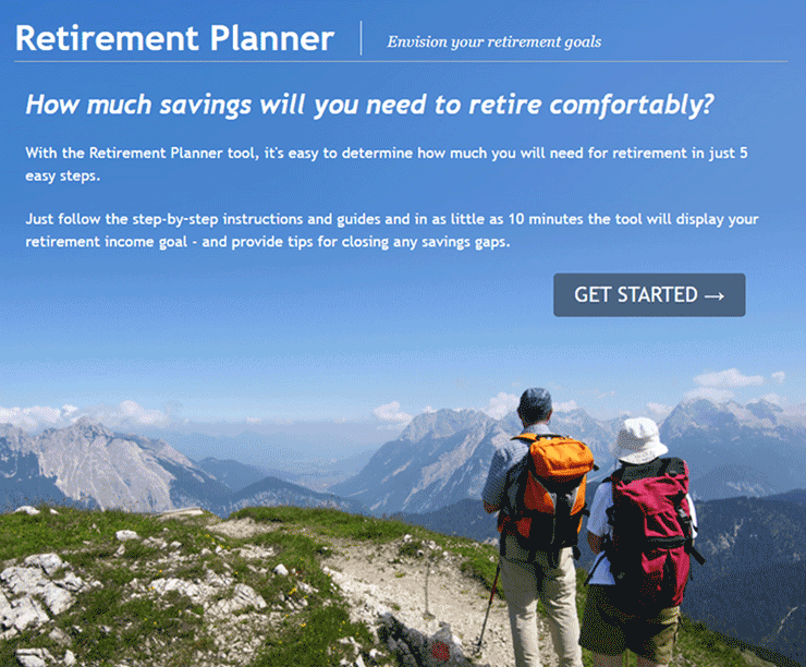 Retirement Planner demo site